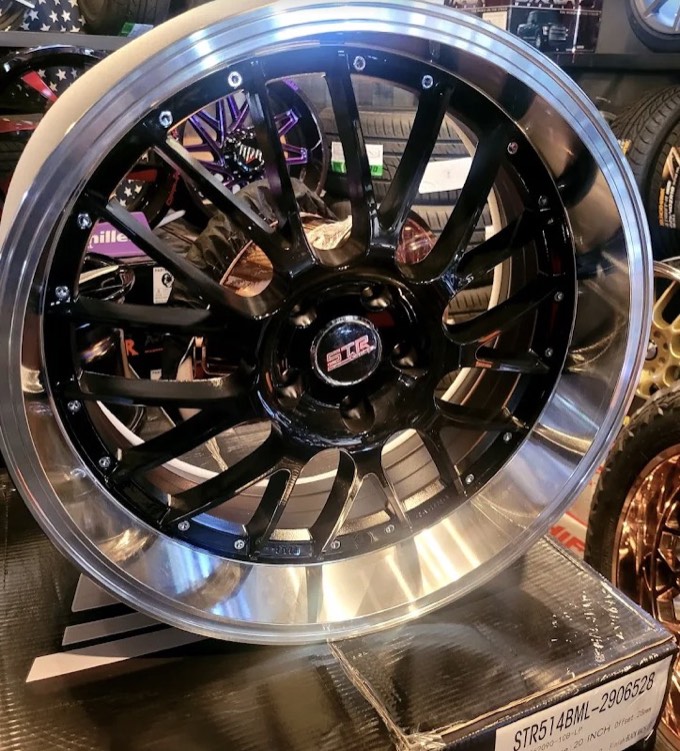 Custom rim and wheel setup at Smart Tire on Dyer St
